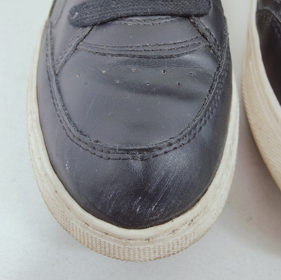 Madden Girl Black Faux Leather Knit Collar Platform Sneakers, Sz 7 - Picture 4 of 12